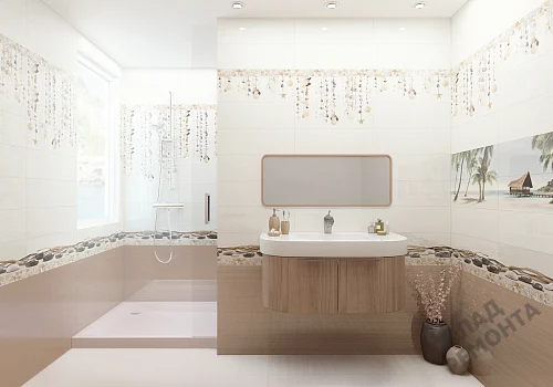 Фото Вставка Alma Ceramica Айленд DWA11ALD004 разноцветный 200*600 – купить в Прокопьевске: цена, описание, фото. Интернет-магазин 4