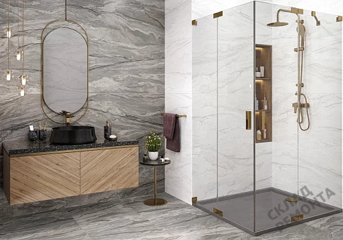 Фото Керамогранит лаппатированный Alma Ceramica Аркадия GFU04ARC70L серый 600*600*9 – купить в Прокопьевске: цена, описание, фото. Интернет-магазин 3