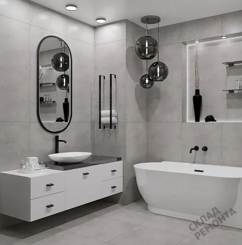 Фото Керамогранит матовый Steppe Ceramics Silent Grey серый 600*600*9,5 – купить в Прокопьевске: цена, описание, фото. Интернет-магазин 3