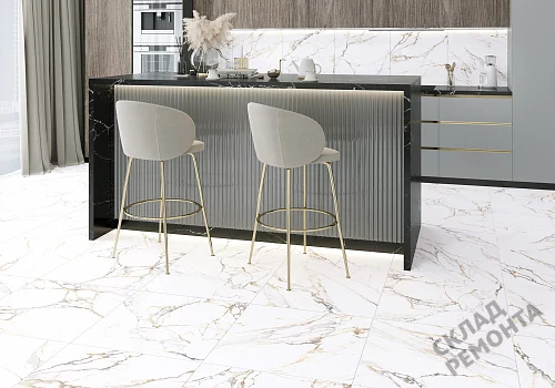 Фото Керамогранит матовый Alma Ceramica Тренди GFU04TRD04R белый 600*600*9 – купить в Прокопьевске: цена, описание, фото. Интернет-магазин 2