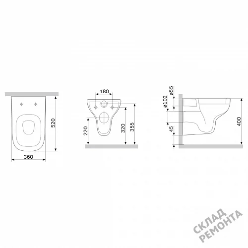 Фото Унитаз подвесной Am.Pm Spirit V2.0 C701700WH безободковый купить в Прокопьевске: цена, описание, фото. Интернет-магазин 3