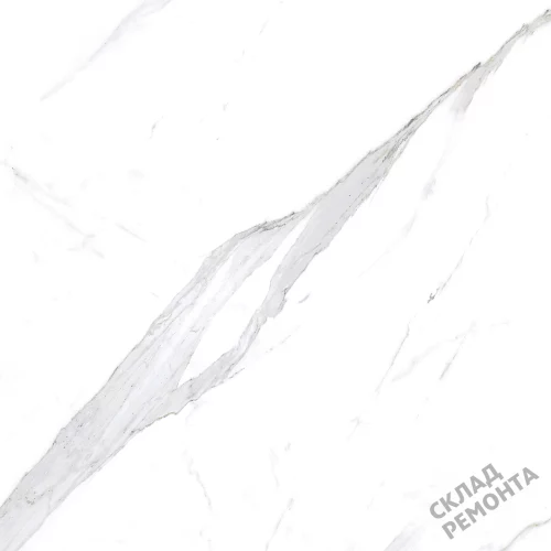 Фото Керамогранит матовый Steppe Ceramics Statuario White белый 600*600*9,5 – купить в Прокопьевске: цена, описание, фото. Интернет-магазин 3