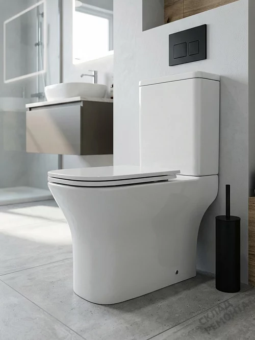 Фото Унитаз компакт напольный Calypso CS4852UQ-OK безободковый купить в Прокопьевске: цена, описание, фото. Интернет-магазин 1