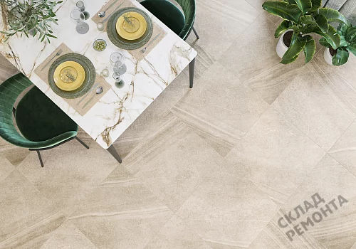 Фото Керамогранит матовый Alma Ceramica Олса GFU04OLS40R бежевый 600*600*9 – купить в Прокопьевске: цена, описание, фото. Интернет-магазин 2